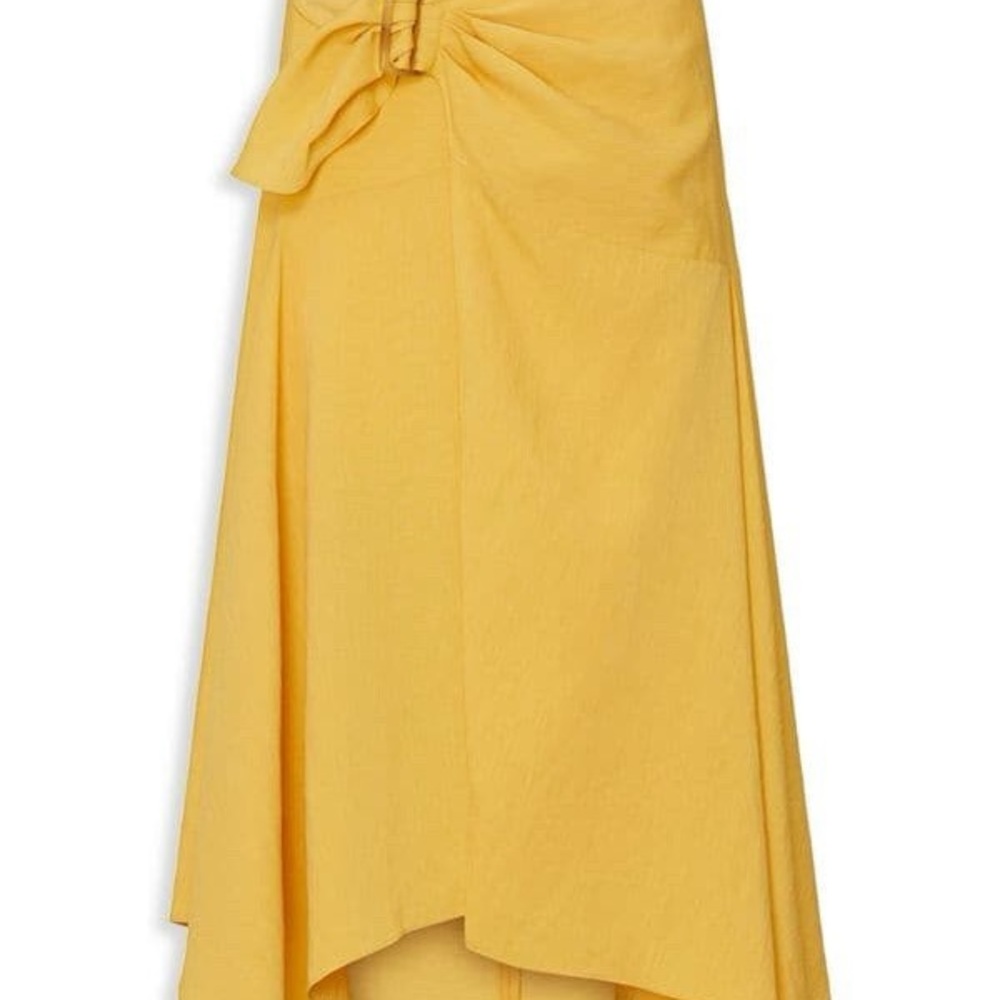 Vince Asymmetrical Yellow Skirt